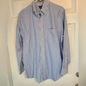 (702) Croft and Barrow Men's Long Sleeve Dress Shirt, Size: S, Color: Blue/White